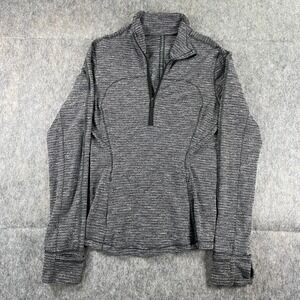 Lululemon Pullover Womens 6 Gray Run Briskly 1/2 Zip Training Active Gym LW3BXSS